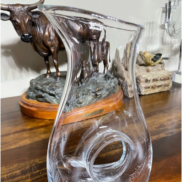 Glass Vase or Pitcher with Unique Handle - Picture 6 of 11